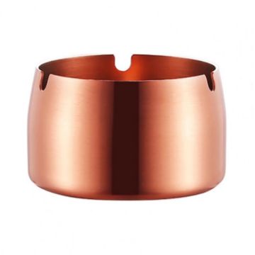 Large Rose Gold Windproof Drop-Proof Stainless Steel Ashtray - 1
