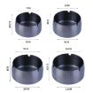 Extra Large Blue Windproof Drop-Proof Stainless Steel Ashtray - 3