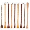 BQR01 Wooden Back Scratcher Long Handle, Square Style, Nature Color - 2