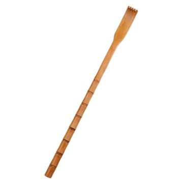 BQR01 Bamboo Back Scratcher Long Handle Wooden Massage - Nature Color - 1