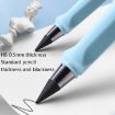 5 PCS Erasable HB Drawing Sketch Pen, No Ink/Sharpen, Makaron Blue - 5