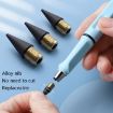 5 PCS Erasable HB Sketch Pen, No Ink/Sharpen, Break-Resistant (Purple) - 3