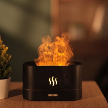 Black Flame Aroma Diffuser Night Light Humidifier - Google Shopping Ad - 1