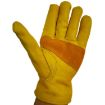 JJ-1004 Yellow Leather Welding Safety Gloves, Size S - Outdoor Garden - 2