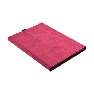 Leather Tablet Case for Microsoft Surface Pro X, 13" Rose Red Cover - 1