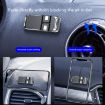 S15 Magnetic Aluminum Car Phone Holder - Black Data Cable Storage - 4