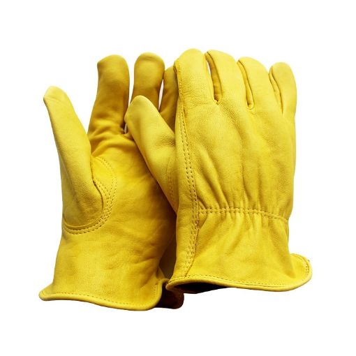 JJ-5002 Genuine Leather Safety Gloves, Outdoor Riding/Gardening, Size M - 1