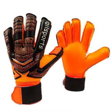 Ailsports ST5511 Goalkeeper Gloves, Latex Protection, Size 8, Orange - 1