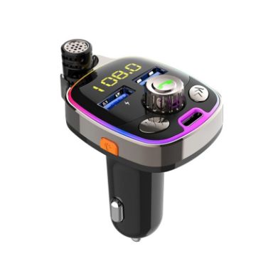 BC08 Car MP3 Bluetooth FM Transmitter with Ambient Light - 70 Char Max - 1