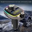 BC08 Car MP3 Bluetooth FM Transmitter with Ambient Light - 70 Char Max - 5