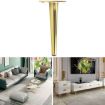 Cone Round Tube Furniture Support Legs - Straight Cone 12cm (Titanium) - 1