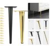 Cone Round Tube Furniture Support Legs - Oblique Cone 10cm (Titanium) - 2