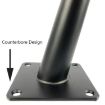 Cone Round Tube Furniture Support Legs - Oblique Cone 17cm Titanium - 6
