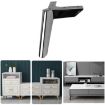 Metal Furniture Support Legs LH-FJ0039, 12cm Height, Gun Black Finish - 1