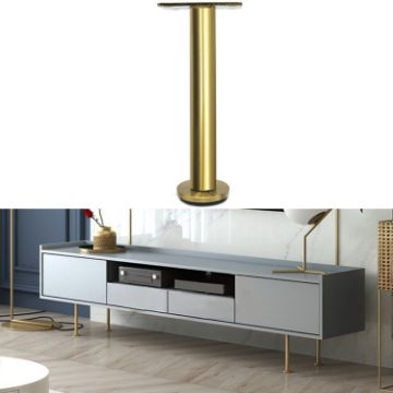 Adjustable Stainless Steel Furniture Legs, 10cm, Brushed Gold, LH-TJ003 - 1