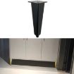 Adjustable 12cm Black Aluminium Furniture Stand Legs - 1