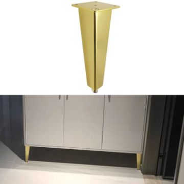 Adjustable Gold Aluminium Furniture Stand Legs, 25cm Height - 1