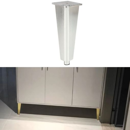 Adjustable 30cm Silver Aluminium Furniture Stand Legs - 1