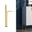 Cylindrical Metal Furniture Support Legs 18cm Titanium LH-D012-01 - 1