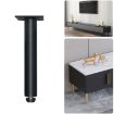 Adjustable 15cm Matte Black Metal Furniture Support Legs - 1
