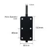 Adjustable Metal Furniture Support Legs LH-DJ08, 14.5cm Matte Black - 3