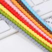 Silicone Data Cable Storage Straps - 20 PCS Blue Cable Organizer - 4