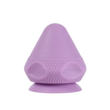 Silicone Muscle Massage Ball with Suction Cup - Purple - 1