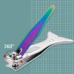 Gradient Mermaid Handle Titanium Nail Clipper - Small, Colorful Nail Art Tool - 5