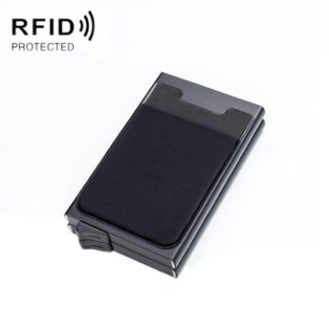 RFID Aluminum Alloy Anti-Degaussing Coin Card Holder - Black - 1