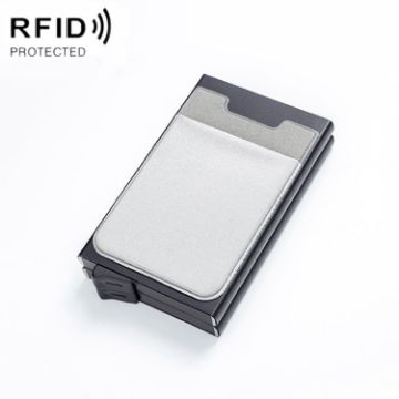 RFID Aluminum Alloy Anti-Degaussing Coin Card Holder - Black Silver - 1