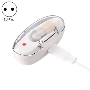 Portable Rechargeable Hearing Aid, Elderly Sound Amplifier, EU Plug, Skin Color - 1