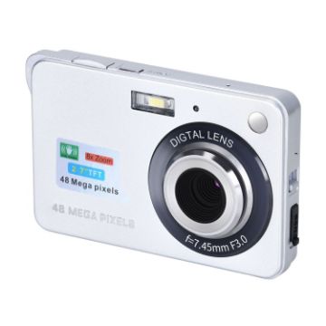 K09 48MP CCD HD Digital Camera Retro Self-Portrait Video (Silver) - 1