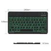 78 Keys RGB Backlit Bluetooth Keyboard for Mobile/Tablet - White, 10 Inch - 3