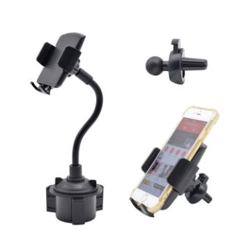 Universal Air Inlet Cup Seat & Long Hose Car Phone Bracket Holder - 1