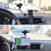 Suction Cup Car Phone Holder with Long Soft Hose - Black Box Packaging - 7