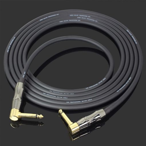 KGR 6m Guitar Cable Keyboard Drum Audio Cable Double Elbow Jack - 1
