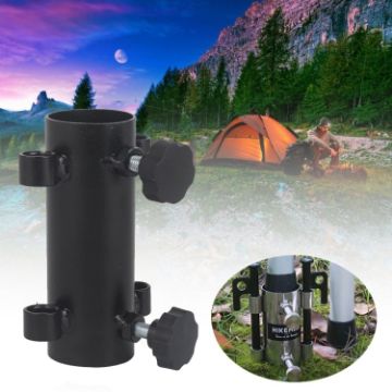 HIKEMAN Enlarged Aperture Camping Canopy Pole Holder, Adjustable, Black - 1