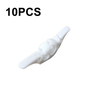 10 PCS White Data Cable Organizer - 5 Holes Wire Storage Winder - 1