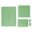 S177 3 In 1 Leather Waterproof Laptop Liner Bag, 13" Avocado Green - 1