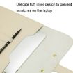 S177 3 In 1 Leather Waterproof Laptop Liner Bag, 15" Light Yellow - 4