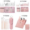 26 PCS Stainless Steel Nail Clipper & Eyebrow Trimmer Set - Silver - 2