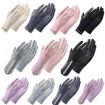XC-14 Fingerless Ice Silk Gloves, Anti-UV Sunscreen, Honeycomb Black - 2