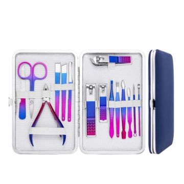 15 PCS Stainless Steel Nail Clipper Trimming Set - Bright Beauty Kit - 1