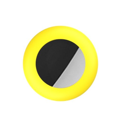 Yellow Silicone Cover for AirTag Pet Locator Tracker, Size L - 1