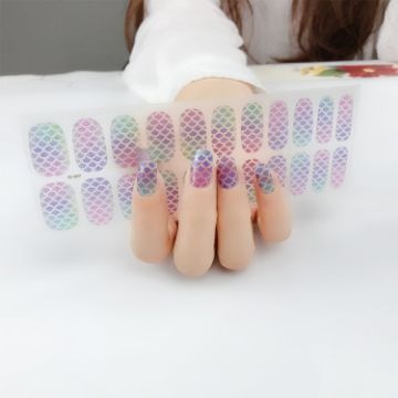 Shiny Onion Powder Waterproof Nail Sticker - 22 Fingers (ZX-3037) - 1