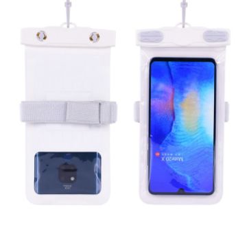 Tteoobl 7.2" Waterproof Diving Phone Bag - Neck/Arm Hang, White - 1