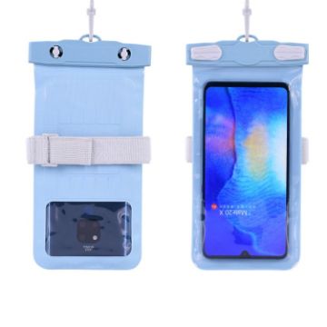 Tteoobl 7.2" Diving Phone Waterproof Bag - Neck/Arm, Gray Blue - 1