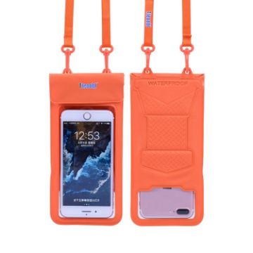 Tteoobl 30m Underwater Waterproof Bag for Large Mobile Phones - Orange - 1