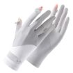 UV Resistant Ice Silk Cycling Driving Gloves - Non-Slip, Breathable, Gray - 2