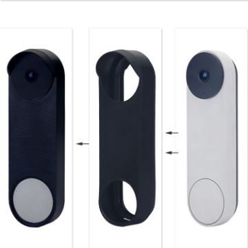 Google NEST Hello Doorbell Battery Silicone Cover - Black - 1